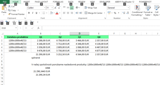 Klávesové skratky excel